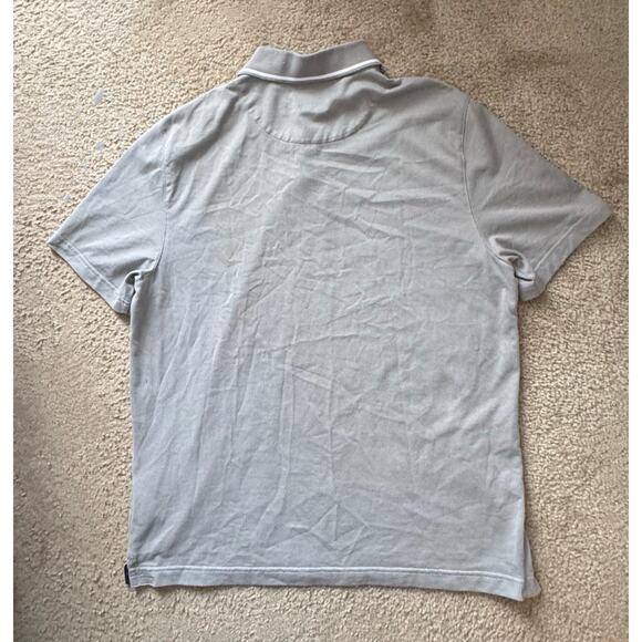 Ted Baker Men’s Polo Shirt Large Gray Short Sleeve Cotton Piqué Casual Top - Picture 3 of 6